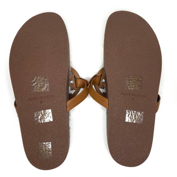 Tory Burch Miller Cloud Shearling Sandals Brown Color Size 10 - Picture 8 of 11